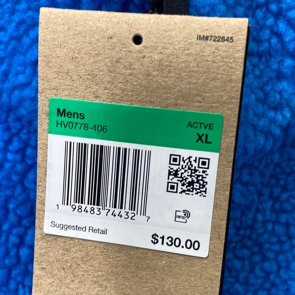 Jordan Sherpa Fleece Jacket Mens XL Blue Game Royal Full Zip HV0778-406